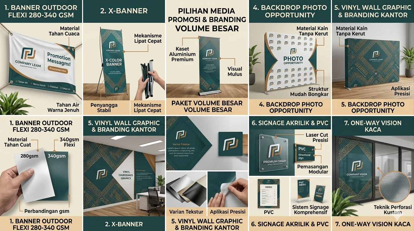 Hasil cetakan layanan Large Format & Banner