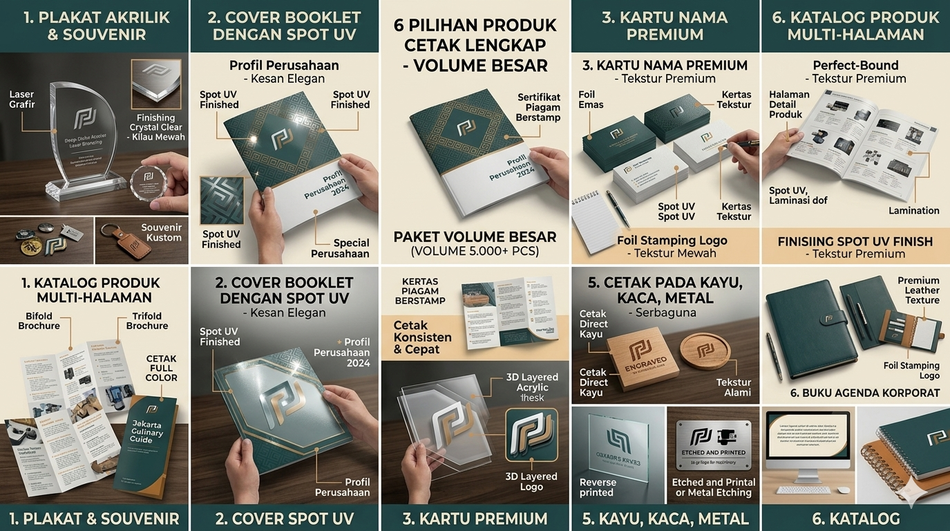 Hasil cetakan layanan Cetak UV & Spot UV